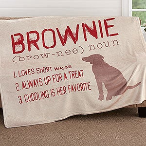 Definition Of My Dog Personalized 60x80 Fleece Blanket