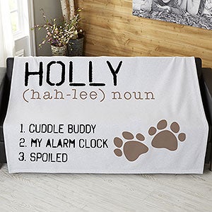 Definition Of My Dog Personalized 50x60 Sweatshirt Blanket