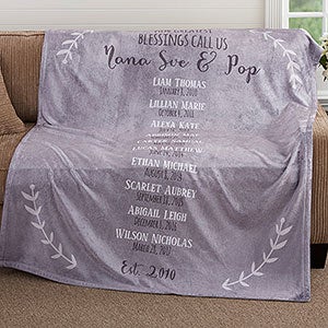 Personalized 60x80 Fleece Blanket - Grandchildren