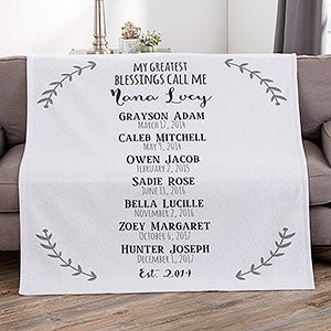 Our Grandchildren Personalized 50x60 Sweatshirt Blanket