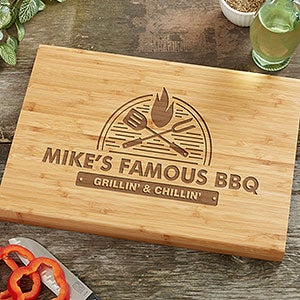 The Grill Personalized Bamboo Cutting Board- 10x14