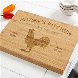 Farmhouse Kitchen 10x14 Personalized Bamboo Cutting Board