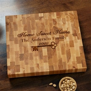 Key To Our Home Personalized 16x18 Butcher Block Cutting Board