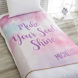 Watercolor Inspiration Personalized 50x60 Sherpa Blanket