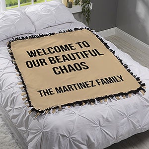 Home Expressions Personalized 50x60 Tie Blanket