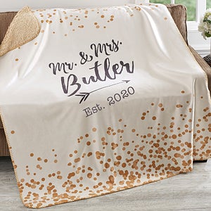 Sparkling Love Personalized 50x60 Sherpa Blanket