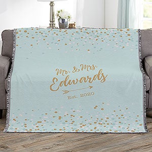 Sparkling Love Personalized 56x60 Woven Throw