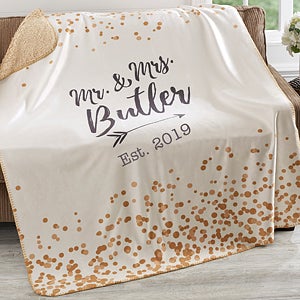 Sparkling Love 50x60 Personalized Sherpa Blankets