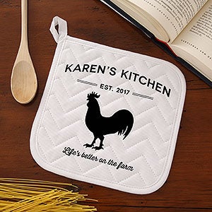 Farmhouse Kitchen Personalized Potholder