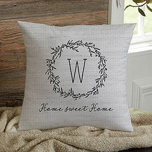 Farmhouse Floral 14 Personalized Throw Pillow