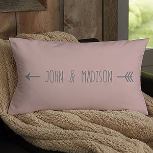 Arrows Personalized Lumbar Throw Pillow