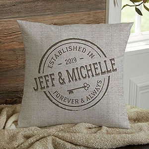 Established 14 Personalized Throw Pillow