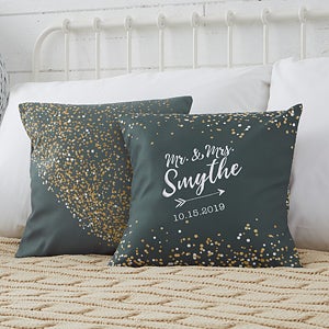 Sparkling Love 14 Personalized Throw Pillow