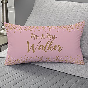 Sparkling Love Personalized Lumbar Throw Pillow