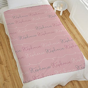 Modern Girl Name Personalized 50x60 Fleece Blanket