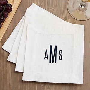 Personalized Monogram Cloth Cocktail Napkins