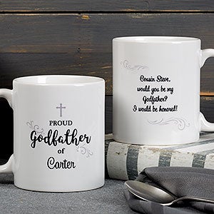 Personalized Godparents Coffee Mugs - 11 oz - White