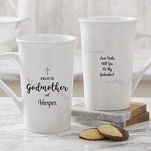 Personalized Latte Mugs for Godmother & Godfather