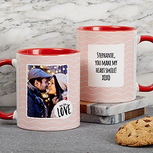 Red Photo Message Personalized Coffee Mug - 11 oz