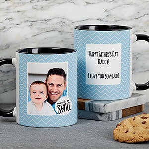 Personalized Coffee Mugs with Photo Message - Black