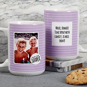 Personalized Photo Message Coffee Mug - Large - White