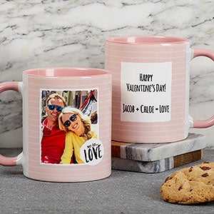 Personalized Photo Message 11 oz Coffee Mug - Pink