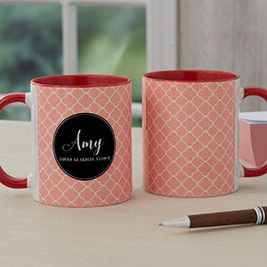 Name Meaning Custom Coffee Mug - 11oz Red