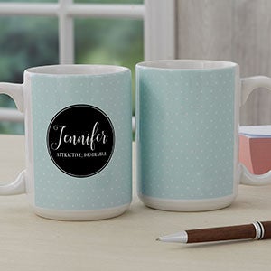 Name Meaning Custom Coffee Mug - 15oz White