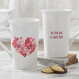 Personalized Latte Mugs - Our Hearts Combined