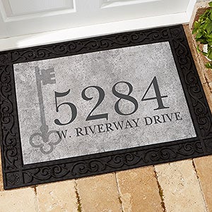 House Key Personalized Address Doormat- 18x27