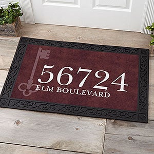 House Key Personalized Address Doormat- 20x35