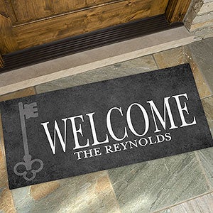 House Key Personalized Oversized Address Doormat- 24x48