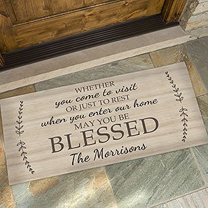 May You Be Blessed Personalized Oversized Doormat- 24x48