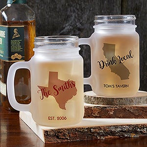 Personalized Mason Jars - State Pride