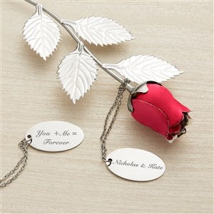 Happy Couple Engraved Large Red Keepsake Rose