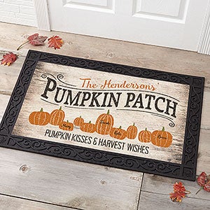 Pumpkin Patch 20x35 Personalized Doormat