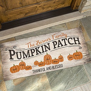 Pumpkin Patch 24x48 Personalized Doormat