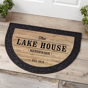 Personalized Half Round Doormat - Home Away From Home