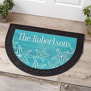 Beach House Personalized Half Round Doormat