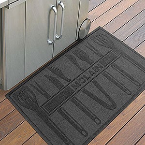 Personalized AquaShield Doormat - BBQ Tools