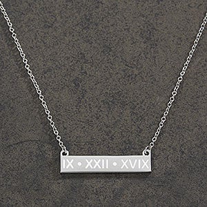 Special Date Personalized Silver Nameplate Necklace