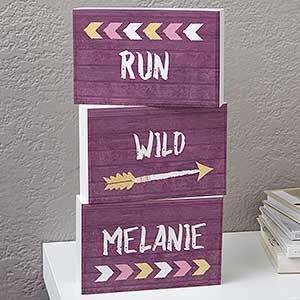 Personalized Shelf Decor - Shelf Blocks For Girls