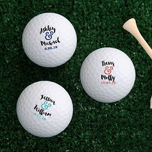 Personalized Golf Balls - For Bride & Groom