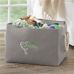 Personalized Canvas Storage Totes - Monogram & Name