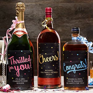 Personalized Liquor Bottle Labels - Congratulations