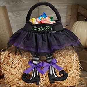 Personalized Black Tutu Witch Treat Bags