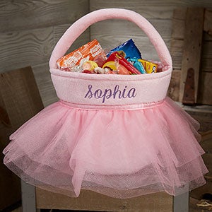 Pink Princess Tutu Personalized Plush Treat Bag