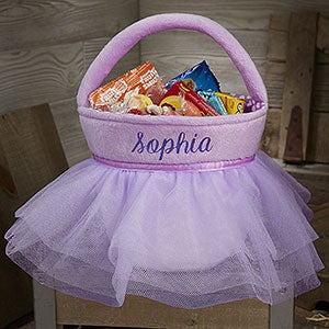 Purple Princess Tutu Personalized Plush Treat Bag