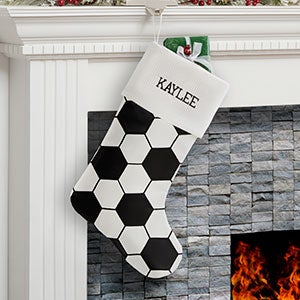 Personalized Soccer Ball Christmas Stockings