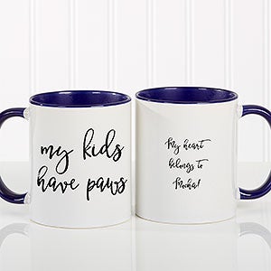 Personalized Coffee Mug 11 oz Blue - Pet Expressions